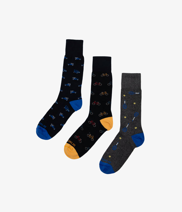 Tripack Calcetines Hombre Sport Red