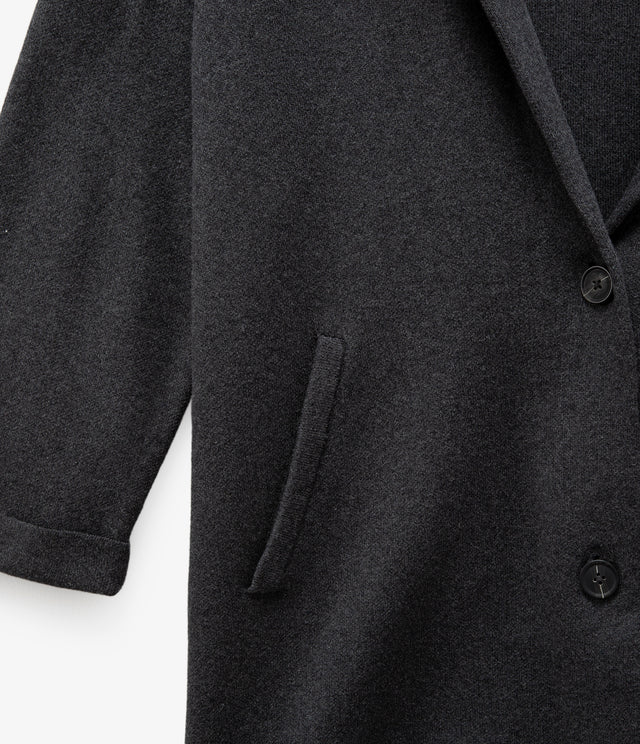 Blazer Mujer 100% Algodón Francia Gris Grafito