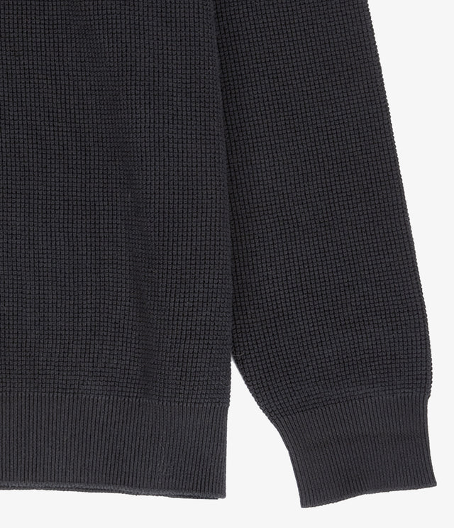 Sweater Hombre 100% algodón Waffle Negro