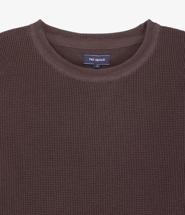 Sweater Hombre 100% algodón Waffle Morado