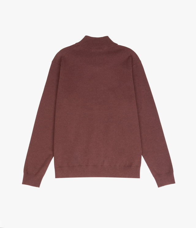 Sweater Hombre Tokio Half Zipper Burdeo
