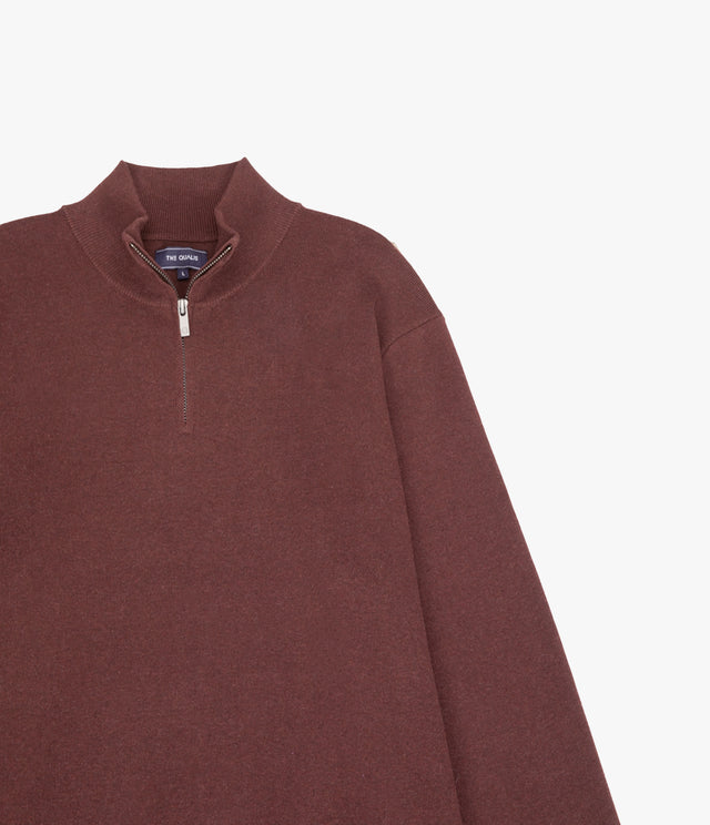 Sweater Hombre Tokio Half Zipper Burdeo