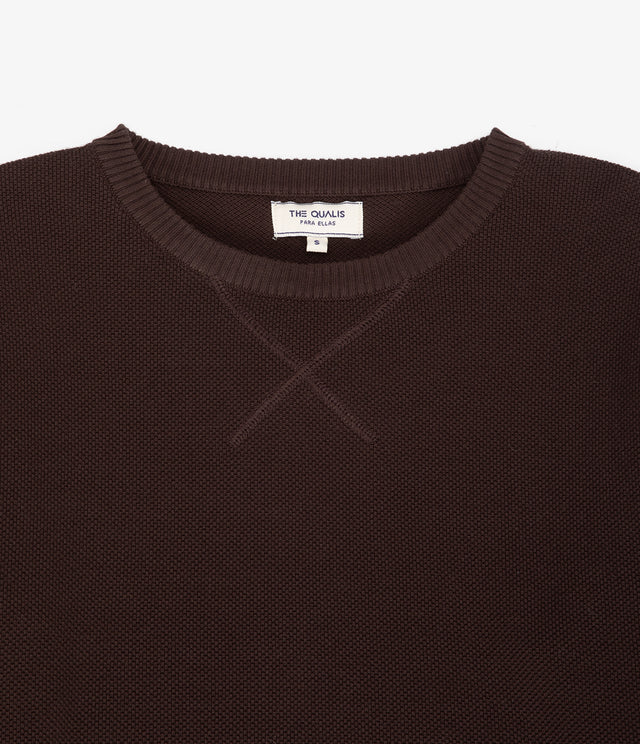 Polerón Tejido Mujer 100% algodón Café Chocolate