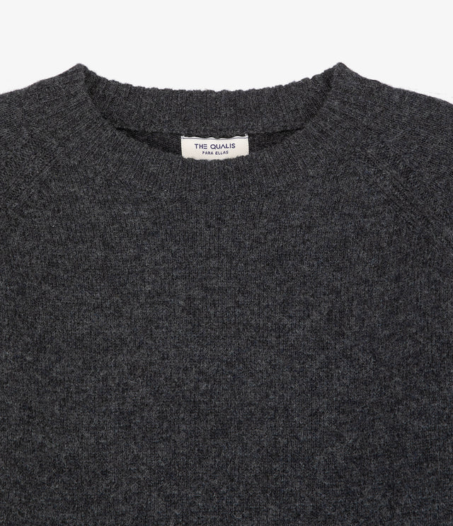 Sweater Mujer 100% Lana Anna Gris Marengo
