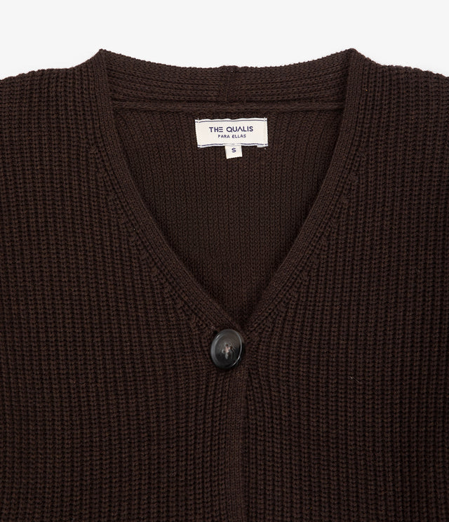 Cárdigan Mujer 100% Algodón Cala Café Chocolate