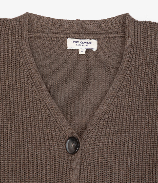 Cárdigan Mujer 100% Algodón Marta Café Claro