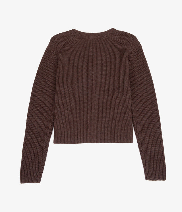 Cárdigan Mujer 100% Algodón Cala Café Rojizo