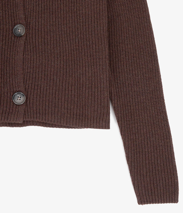 Cárdigan Mujer 100% Algodón Cala Café Rojizo