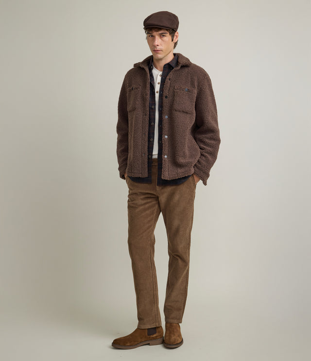 Chaqueta Hombre Sherpa Café