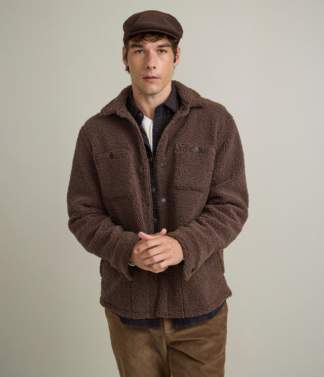 Chaqueta Hombre Sherpa Café