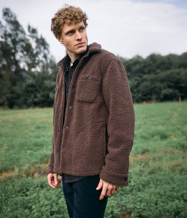 Chaqueta Hombre Sherpa Café
