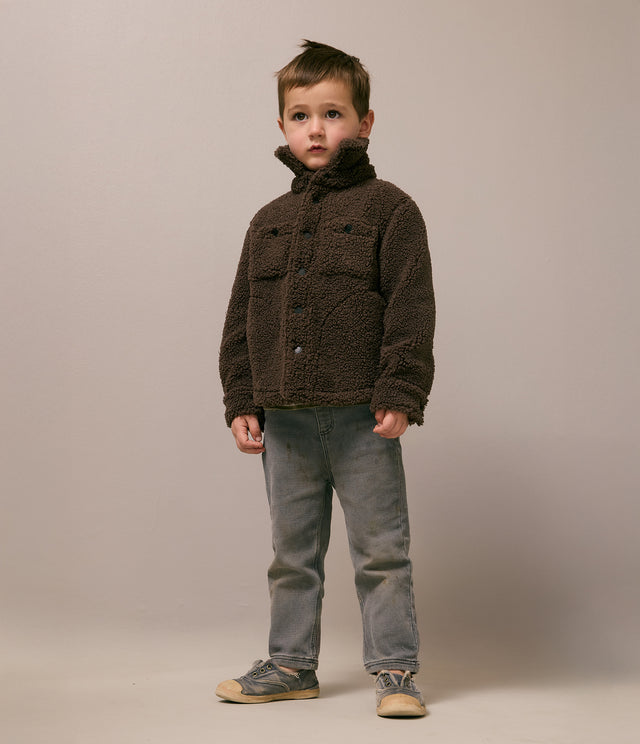 Chaqueta Niños Sherpa Café