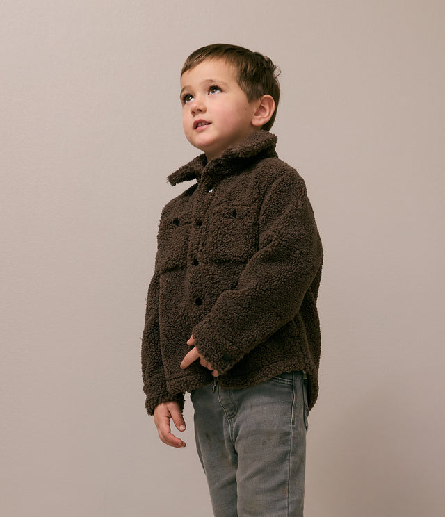 Chaqueta Niños Sherpa Café