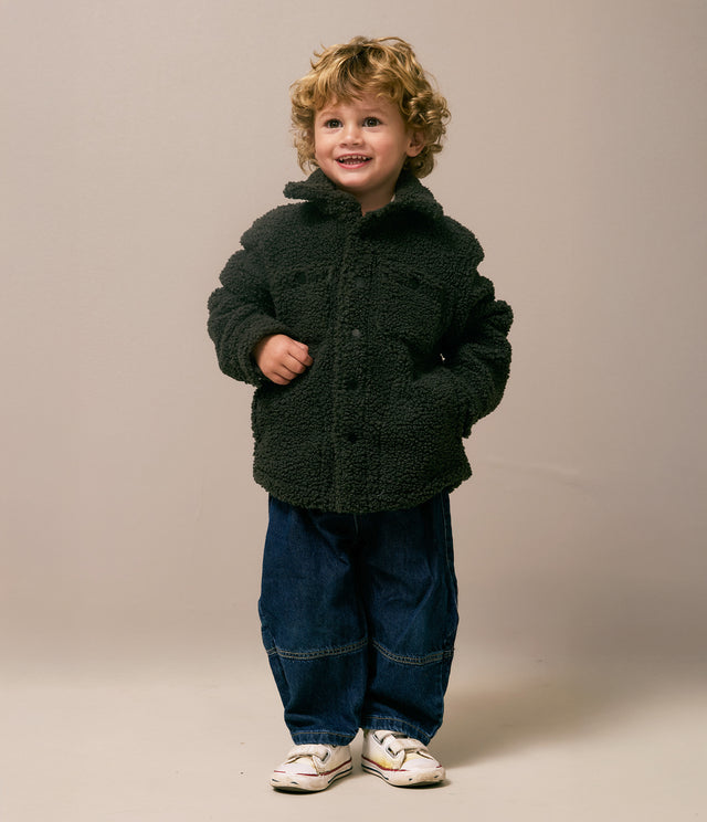 Chaqueta Niños Sherpa Verde