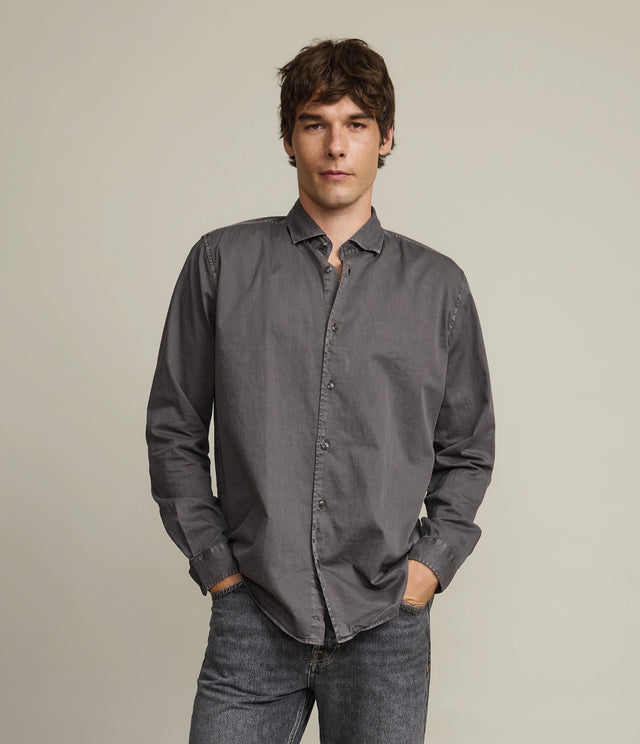 Camisa Hombre Denim Manga Larga Colt Gris