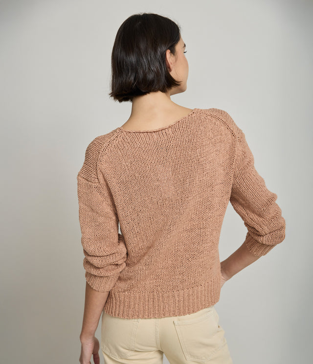 Sweater Mujer Cinta Terracota