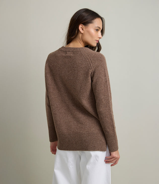 Sweater Mujer 100% Lana Anna Café