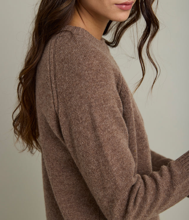Sweater Mujer 100% Lana Anna Café