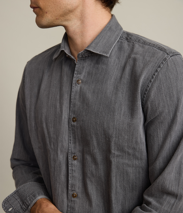 Camisa Hombre Denim Manga Larga Colt Gris