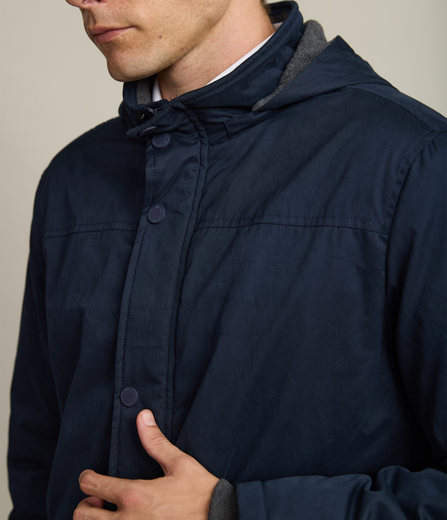 Chaqueta Hombre Impermeable Azul