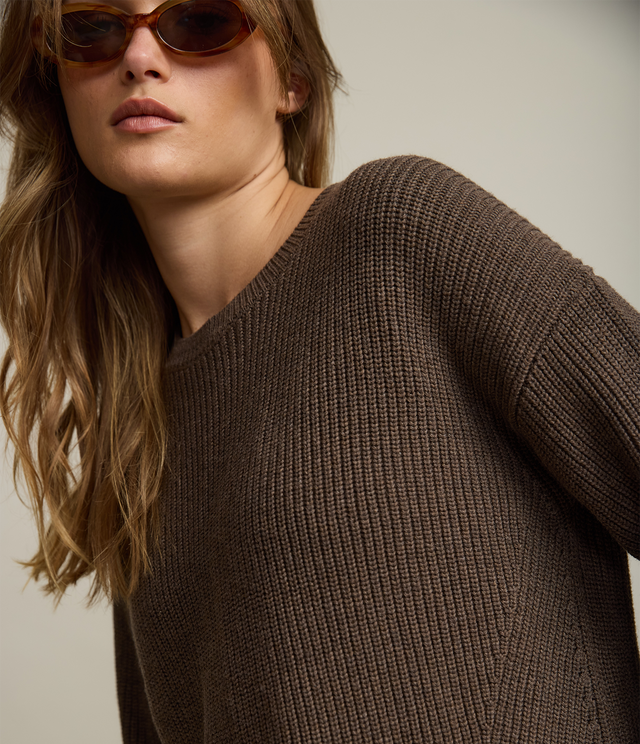 Sweater Mujer 100% Algodón Marta Café Claro