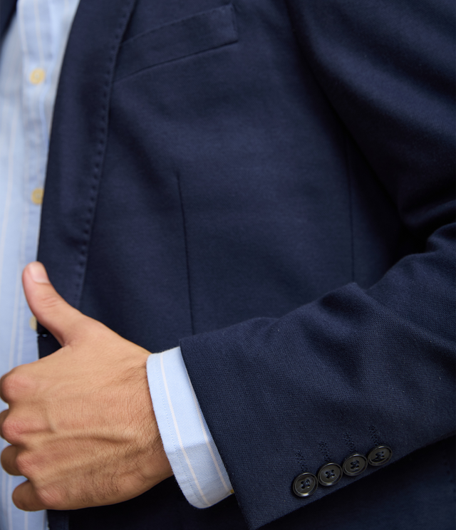 Blazer Hombre Algodón Azul Oscuro