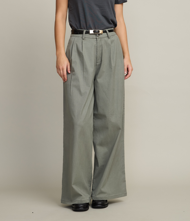 Pantalón Mujer Sastrero Lyocell Alana Verde Salvia