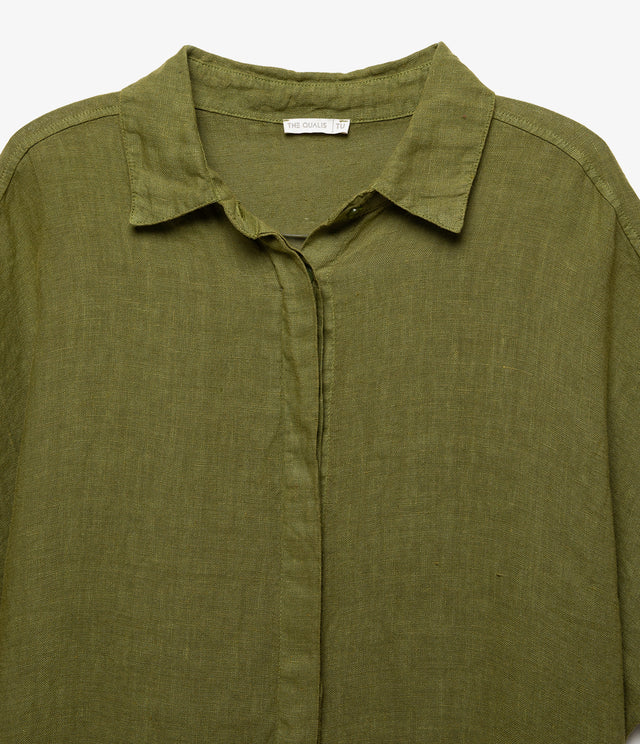 Blusón Mujer 100% Lino Firenze Verde