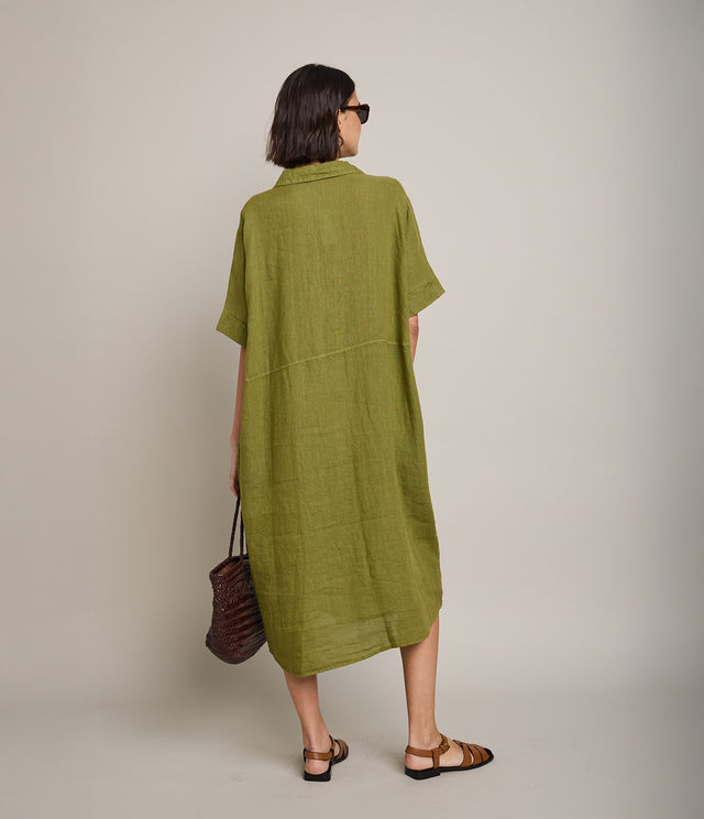 Blusón Mujer 100% Lino Firenze Verde