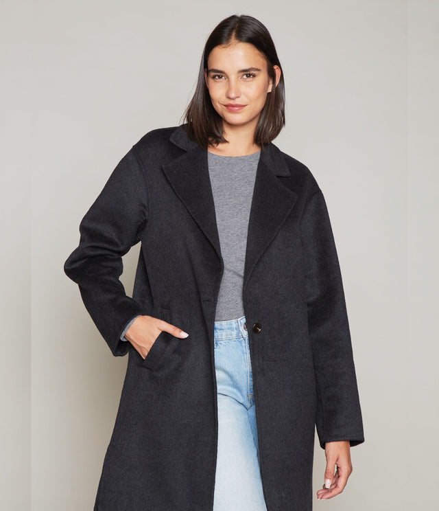 Abrigo Julia Gris Grafito - Abrigo Mujer