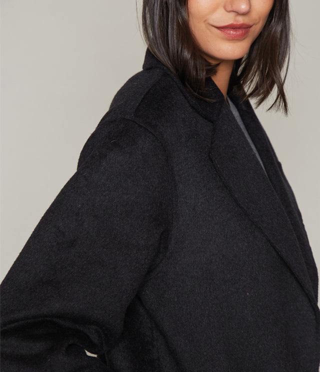 Abrigo Julia Gris Grafito - Abrigo Mujer