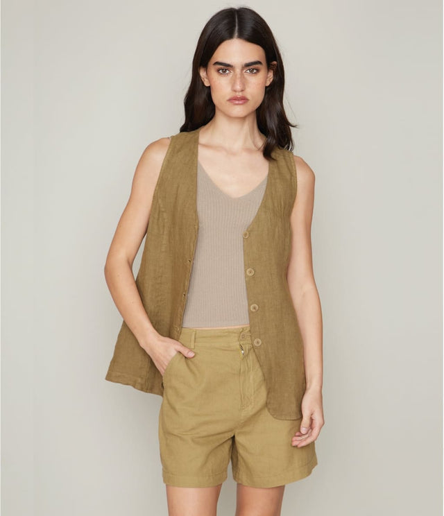 Bermuda Lino Verde - Short