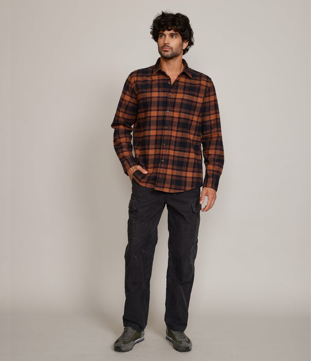 Camisa Franela Gruesa Orange - Camisa