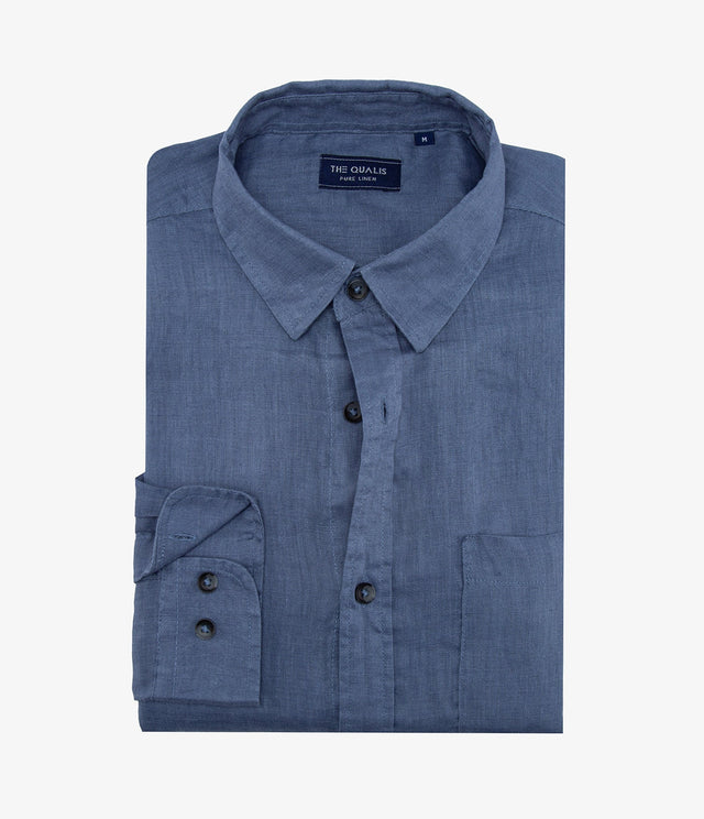 Camisa Dablin M/L Azul - Camisa