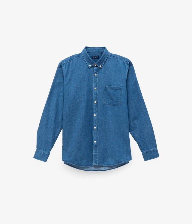 Camisa Denim Grueso Azul Oscuro - Camisa