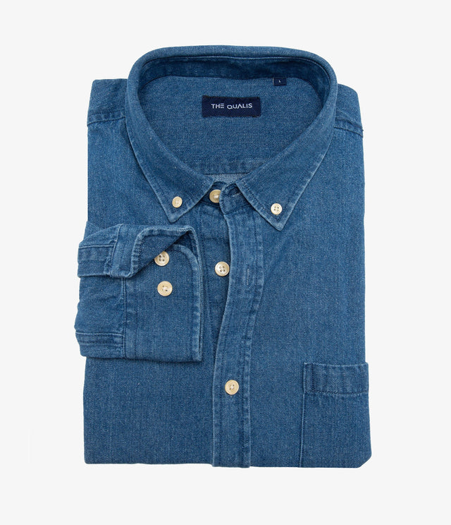 Camisa Denim Grueso Azul Oscuro - Camisa