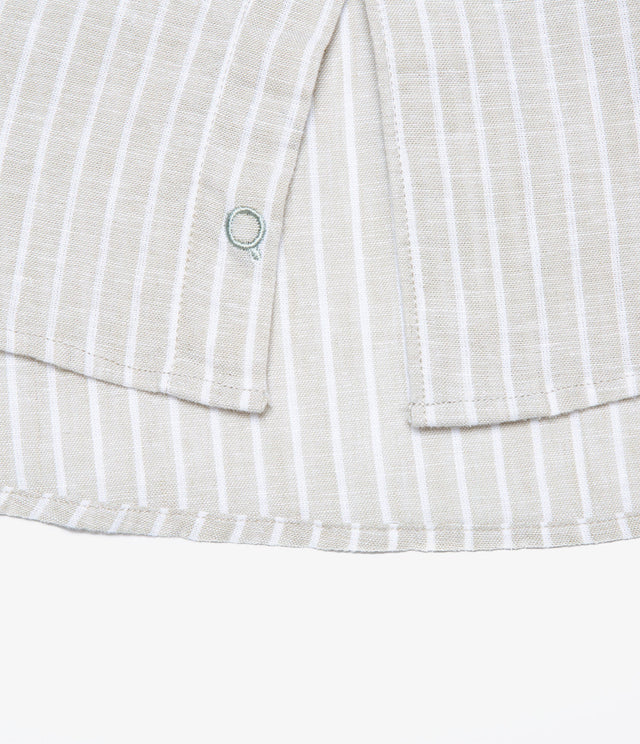 Camisa Lino Rayas Verde Oliva - Camisa