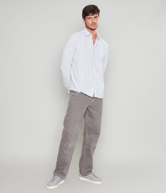 Camisa Nevis Rayas Verde - Camisa