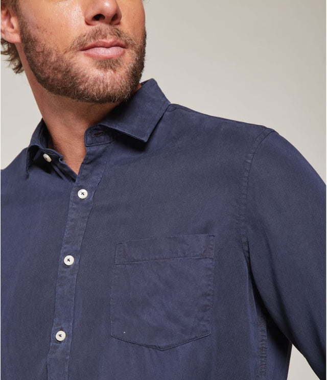 Camisa Lyocell Azul - Camisa