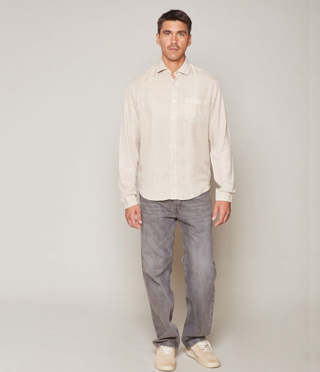 Camisa Lyocell Beige - Camisa
