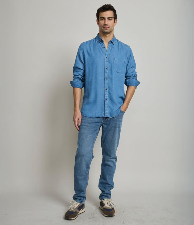 Camisa Lyocell Denim Azul - Camisa