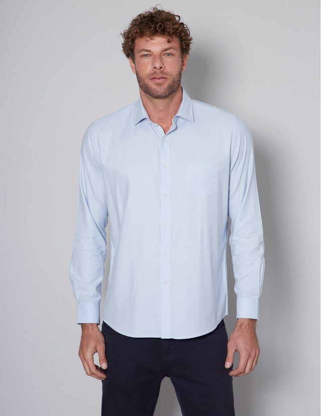 Camisa Oxford Celeste - Camisa