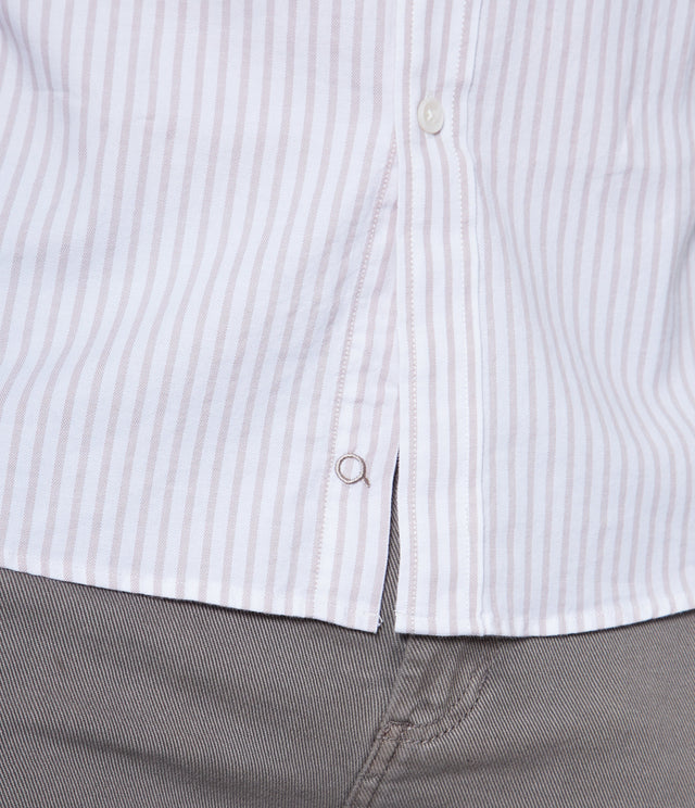 Camisa Oxford Rayas Tabaco - Camisa