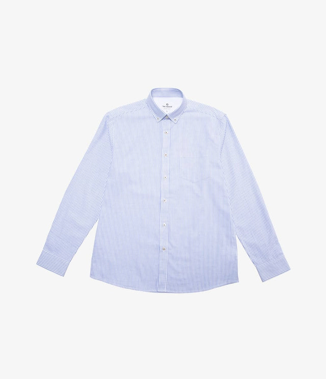 Camisa Oxford Lineas Azul