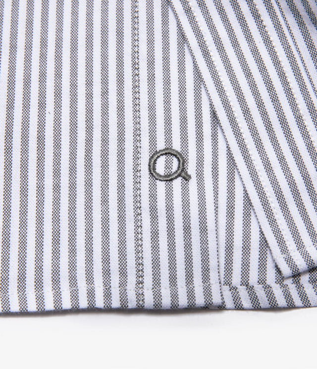 Camisa Oxford Lineas Gris