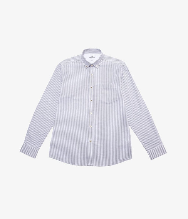 Camisa Oxford Lineas Gris