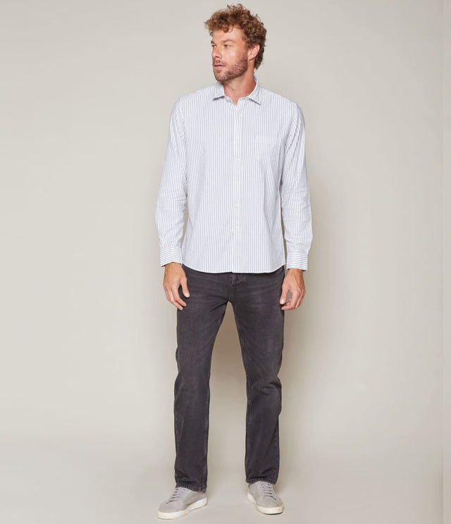 Camisa Oxford Rayas Azul - Camisa