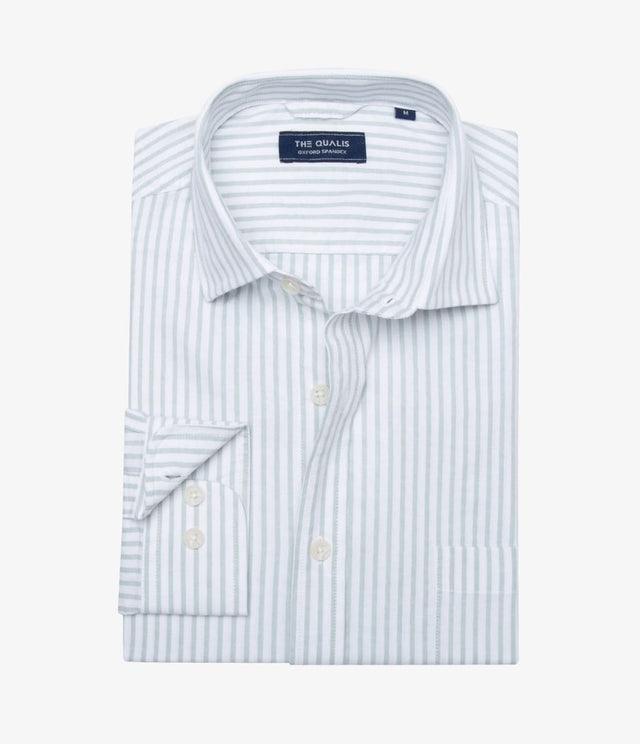 Camisa Oxford Rayas Verde - Camisa