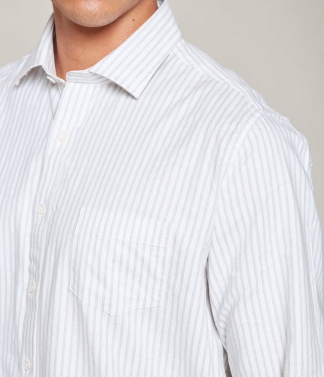 Camisa Oxford Rayas Verde - Camisa