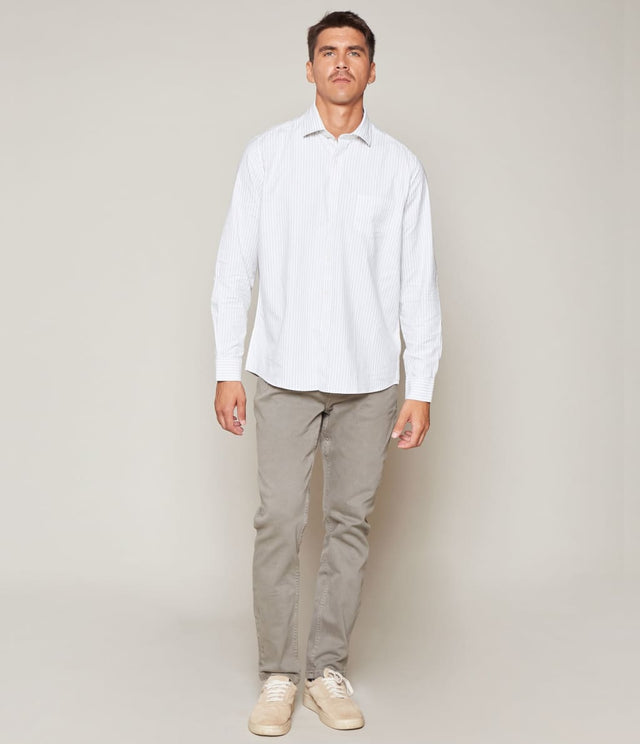 Camisa Oxford Rayas Verde - Camisa